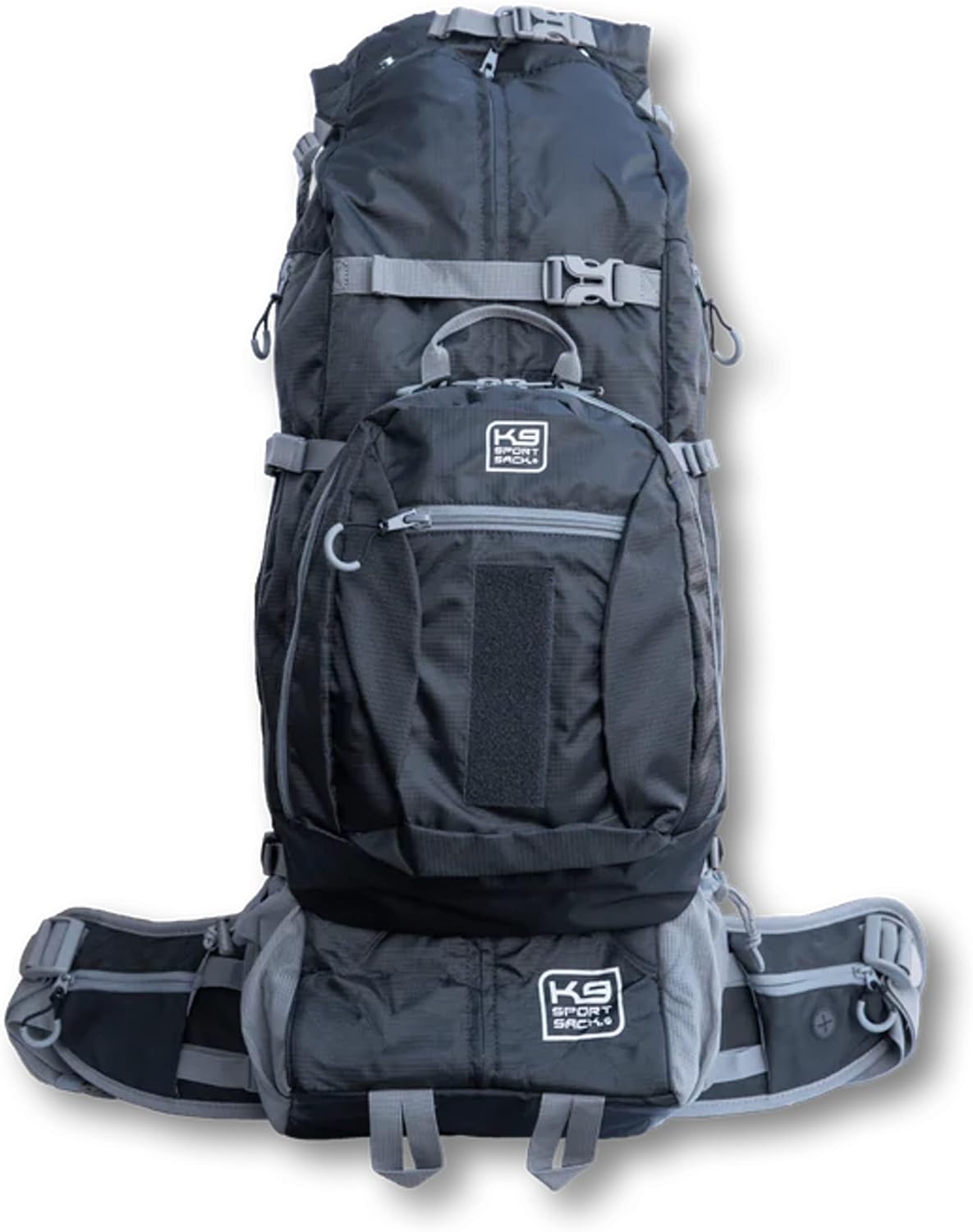 K9 Sport Sack Kolossus - XXL, Black - The Big Dog Backpack - Ideal for Dogs 26-29” Long - Fully Adjustable Pet Carrier - Doubles as a Professional-Grade 60L Hiking Pack