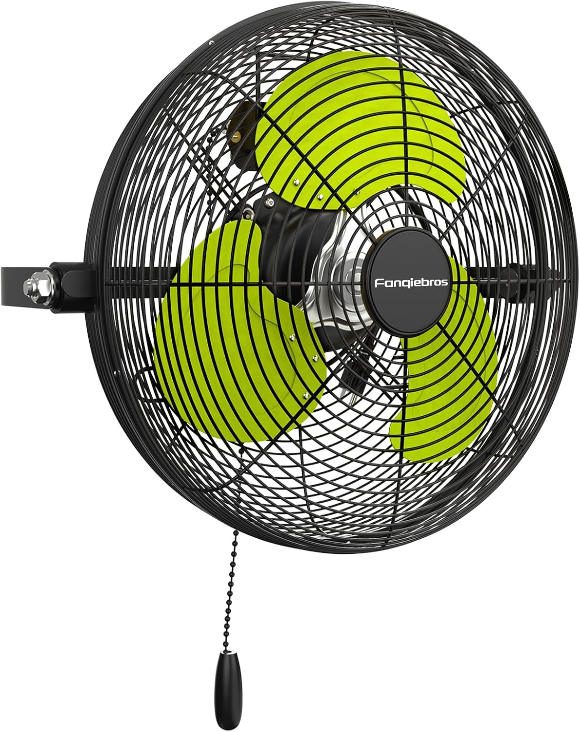 12 IN High Velocity Wall Mount Fan, 3 Speed Industrial Wall Fan with Sealed Motor, 2500 CFM Adjustable Air Circulator for Garage, Commercial, Greenhouse, Warehouse & Gazebo Use, UL Listed